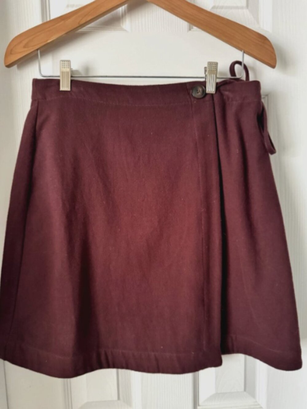 Madewell 100% Cotton Wrap Skirt Women’s 8 Side Tie Button EUC - Picture 3 of 14